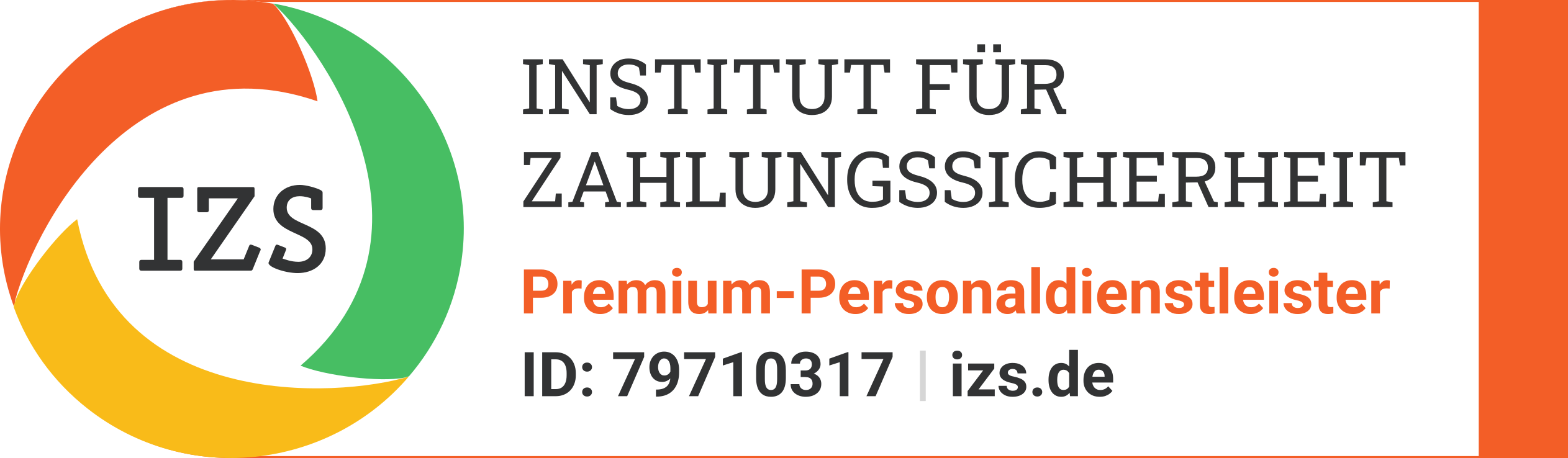 Auszeichnung für einen offiziellen Personaldienstleister